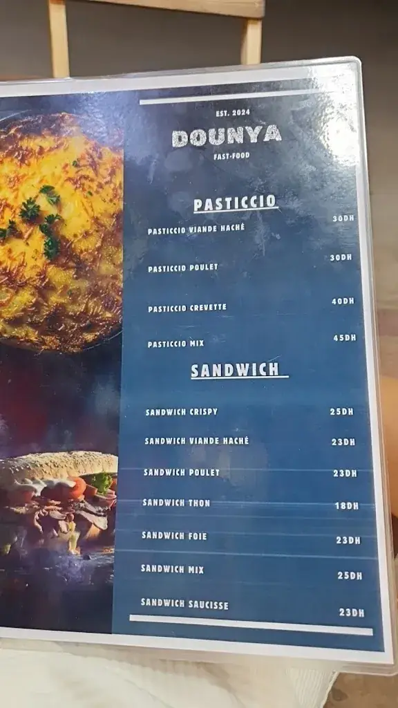 Menu_Dounya fast-food_Morocco_image_4