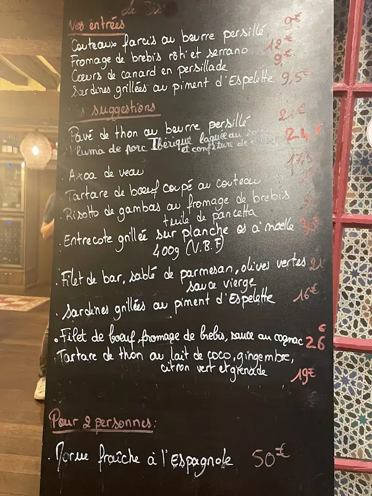 Menu_Le Bistrot Basque de Nantes_Nantes_image_2