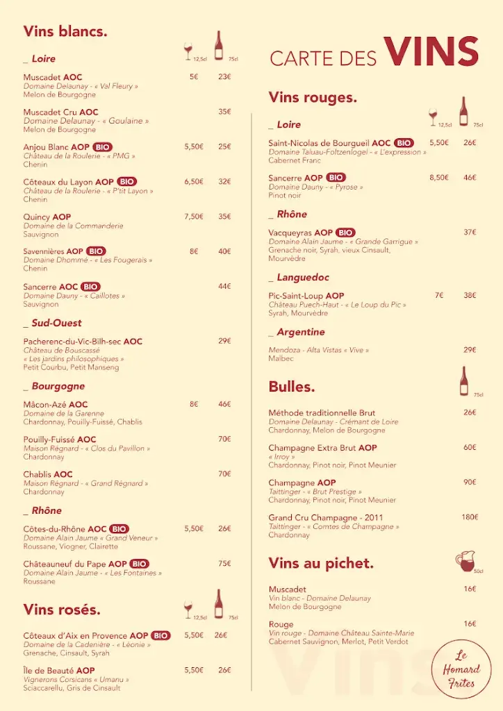 Menu_Le Homard Fries_Nantes_image_1