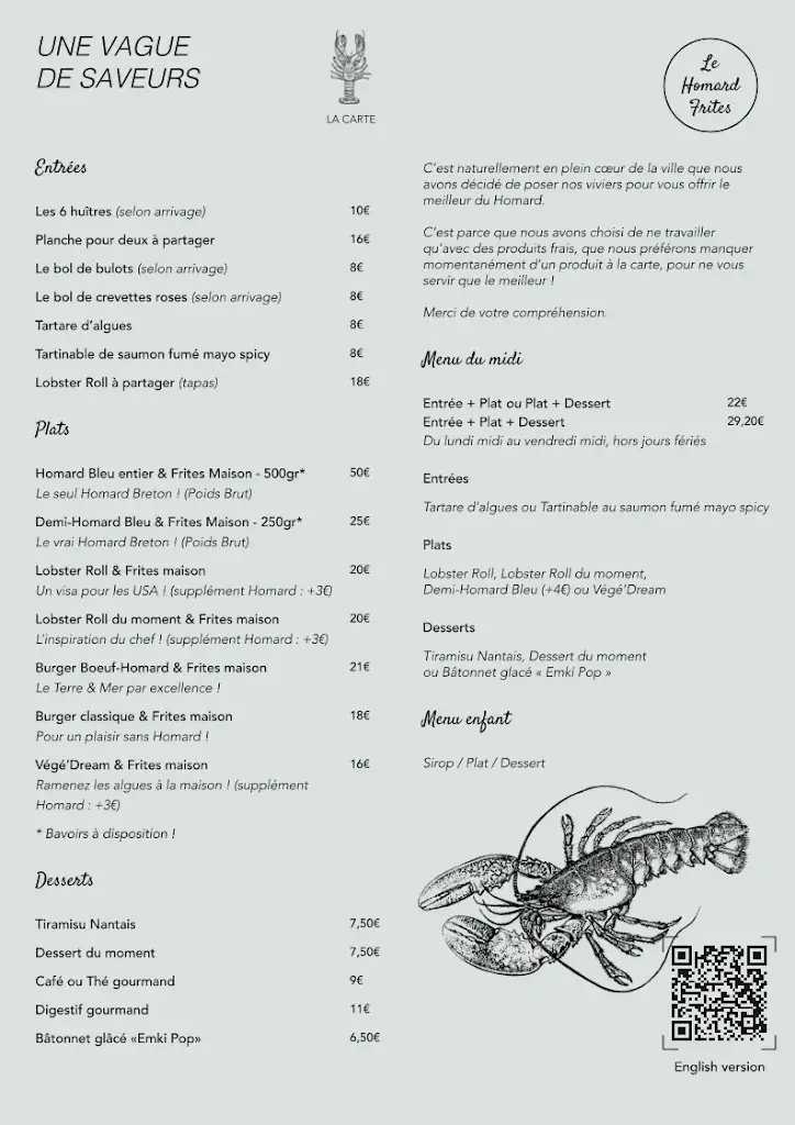 Menu_Le Homard Fries_Nantes_image_3