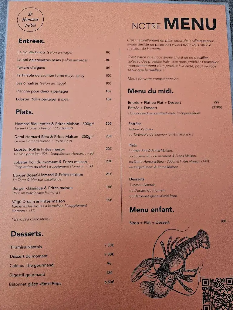 Menu_Le Homard Fries_Nantes_image_4