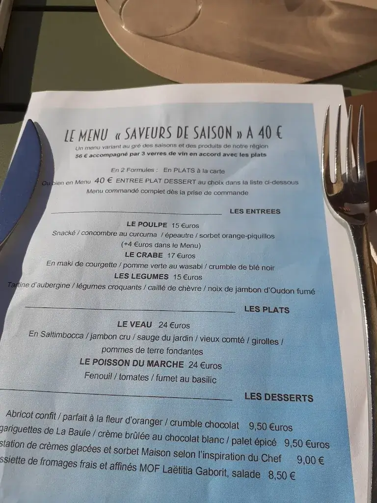 Menü_Le Bretagne Nort sur Erdre Restaurant LORIN_Nort-sur-Erdre_Bild_3