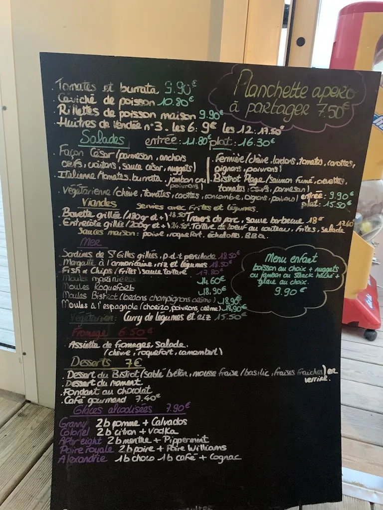 Menu_Le Bistrot Plage - Notre Dame de Monts_Notre-Dame-de-Monts_image_2