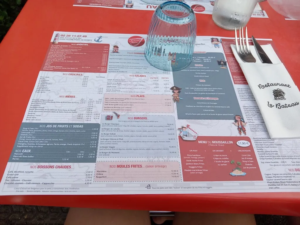 Menu_Le Bateau : Restaurant Pizzéria_Notre-Dame-de-Monts_image_3