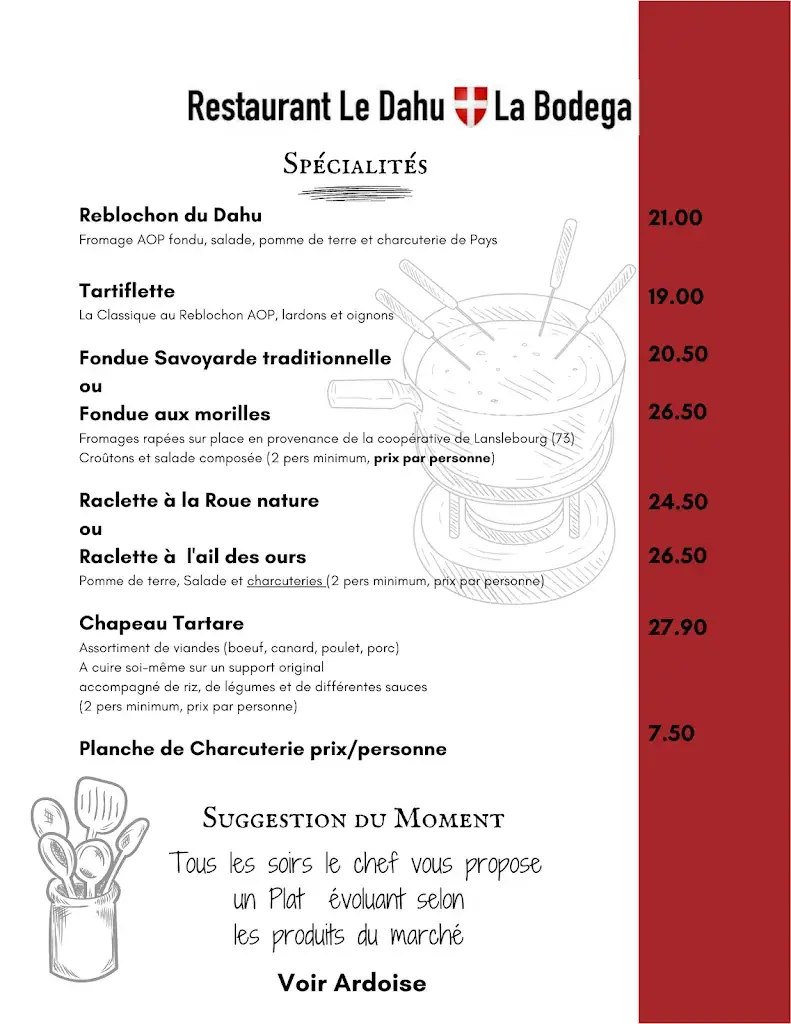 Menu_Restaurant Le Dahu Bar la Bodéga_Villarodin-Bourget_image_1