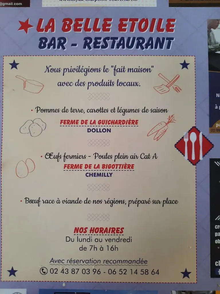 Menu_La Belle Etoile_Guécélard_image_2