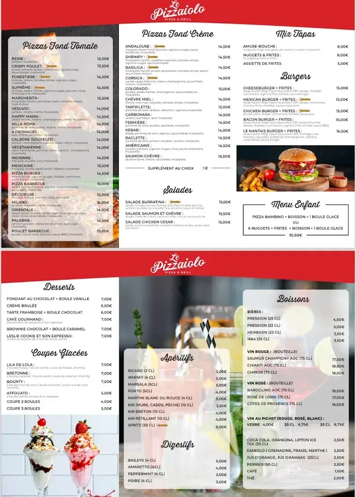 Menu_Le Pizzaiolo Pizzeria Plessé_Plessé_image_1