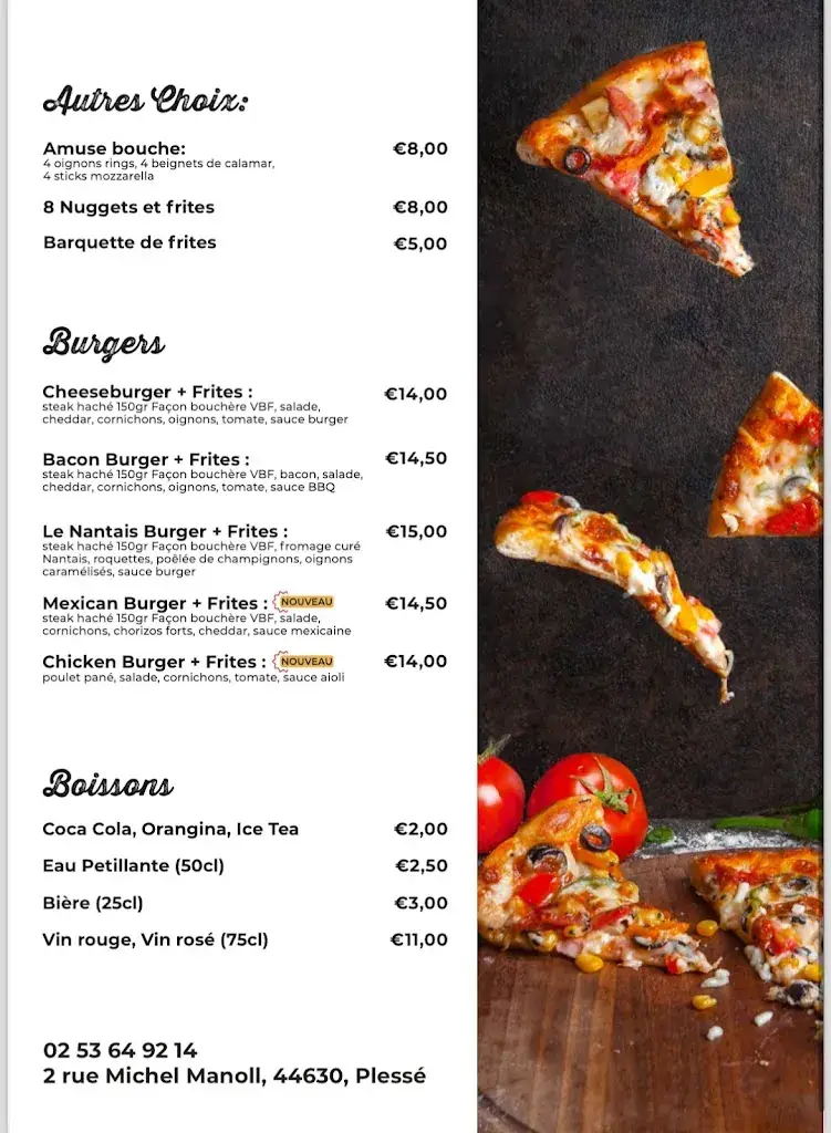 Menu_Le Pizzaiolo Pizzeria Plessé_Plessé_image_3