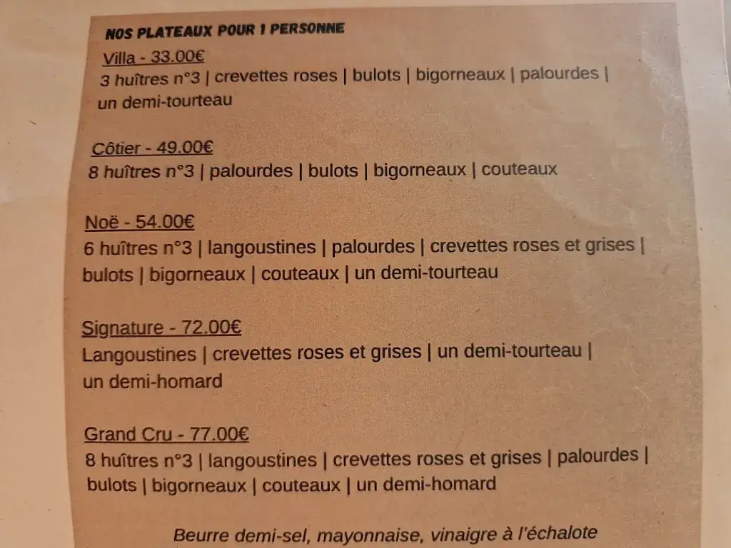 Menu_La Villa Noë_Pornic_image_1