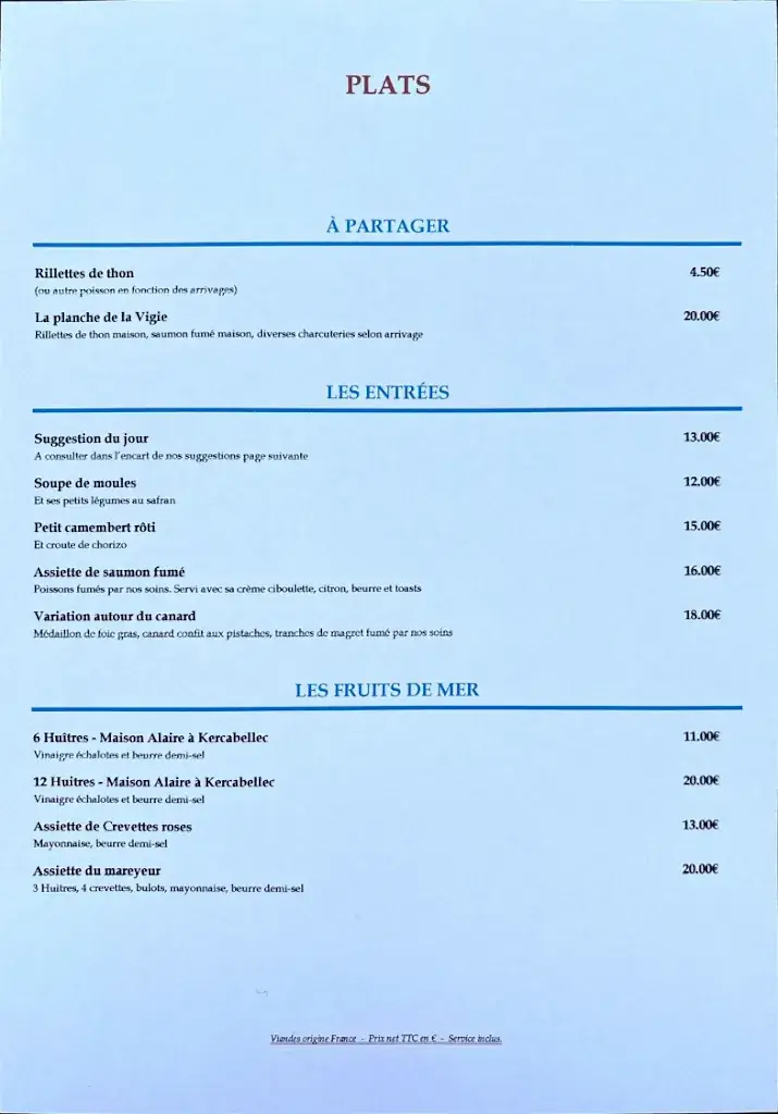 Menu_La Vigie_Piriac-sur-Mer_image_1