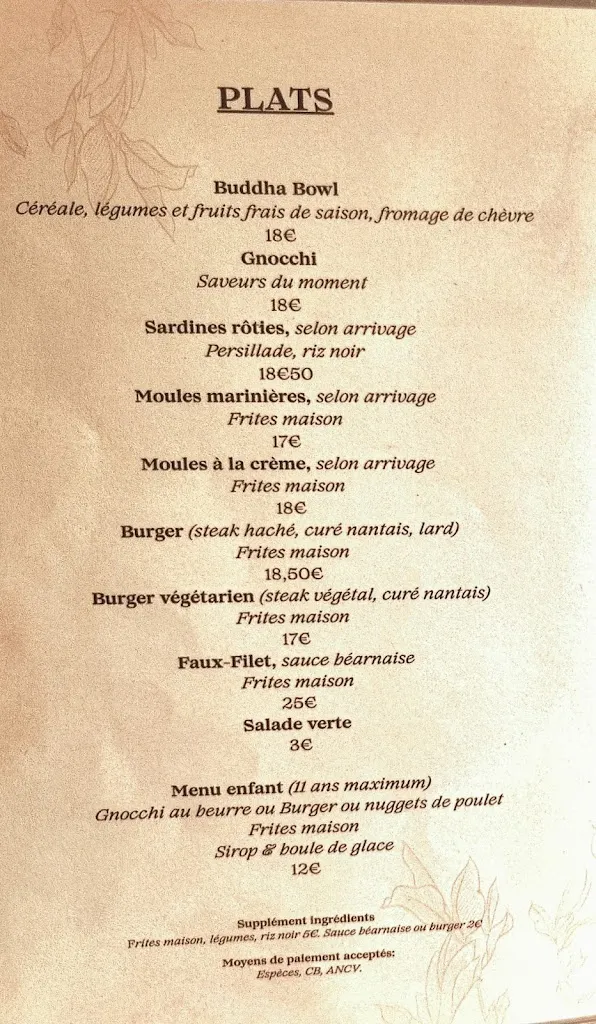 Menu_Restaurant Aux Six Sens_Piriac-sur-Mer_image_1