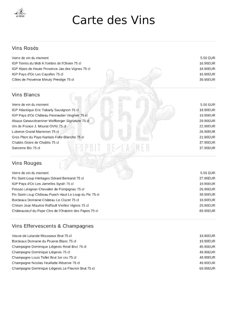 Menu_Le Phare 1852_Piriac-sur-Mer_image_4