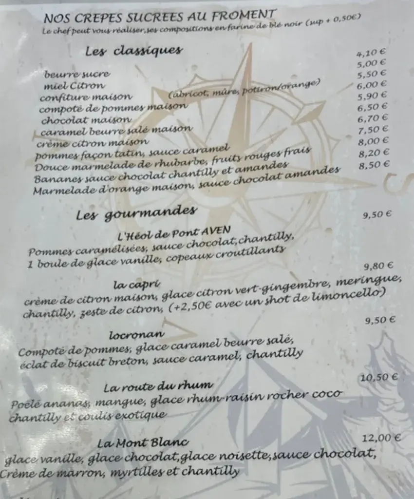 Menu_Crêperie Le Rozell_Piriac-sur-Mer_immagine_4