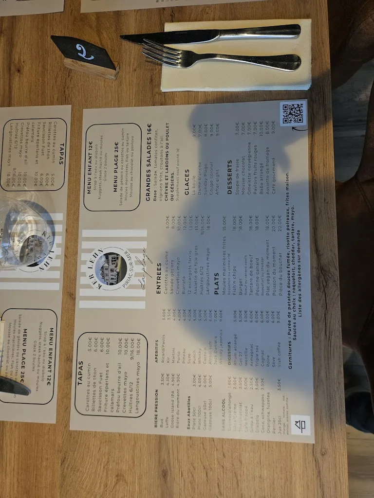 Menu_Hôtel Ker Lehn - Restaurant La Plage_Piriac-sur-Mer_image_3