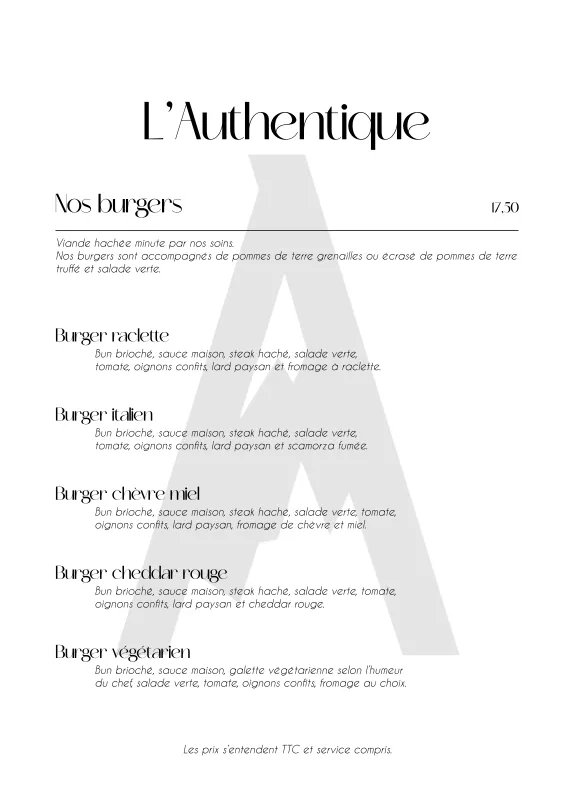 Menu_L'Authentique La Norma-Restauration sur place ou à emporter_Villarodin-Bourget_image_1