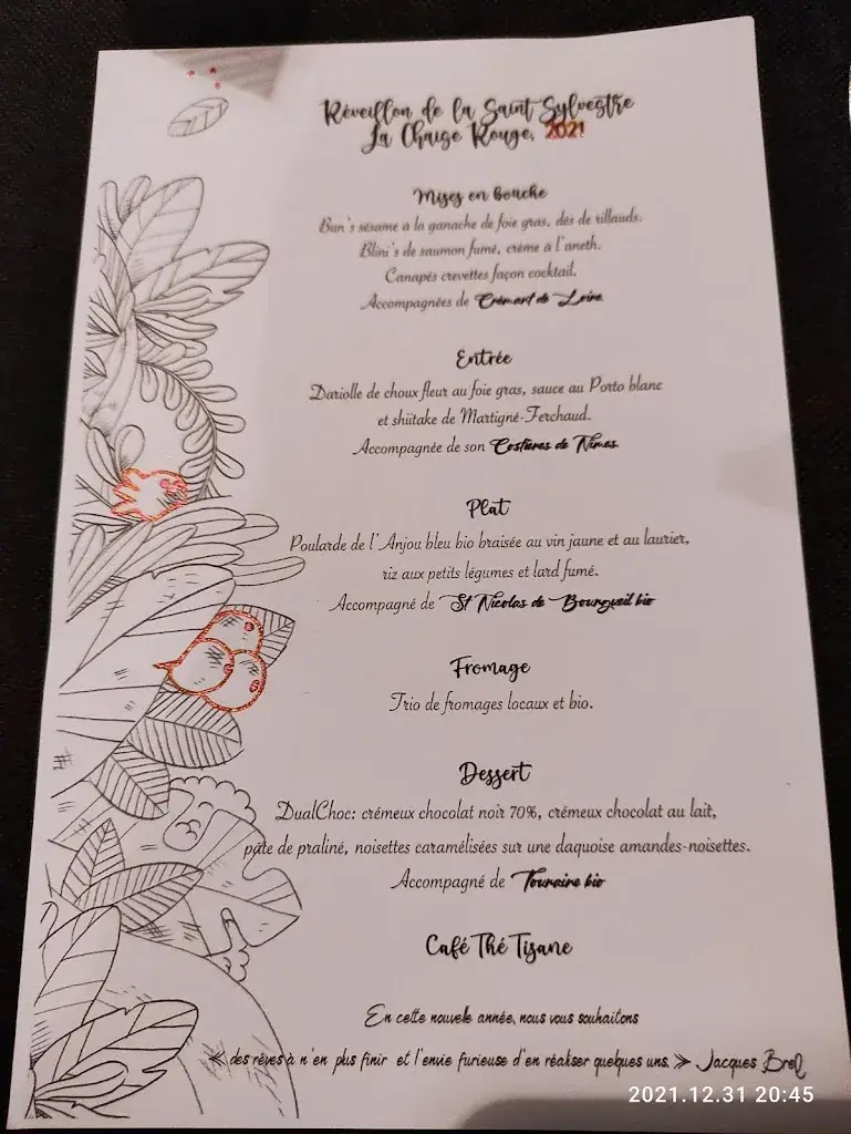 Menu_L'Auberge de la Chaise Rouge_d'Anjou_image_1