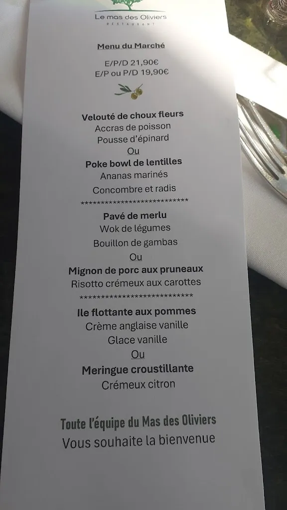 Menu_Le Mas des Oliviers_Saint-Herblain_image_1