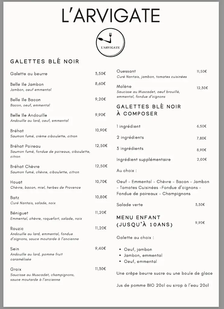 Menu_L' Arvigate_Orvault_image_2