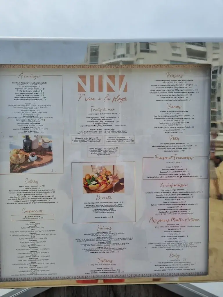 Menu_Nina À The Plage - Restaurant_Pornichet_image_3