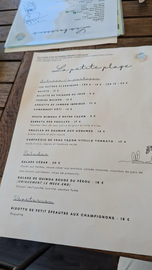 Menu_La Petite Plage_Pornichet_imagen_4