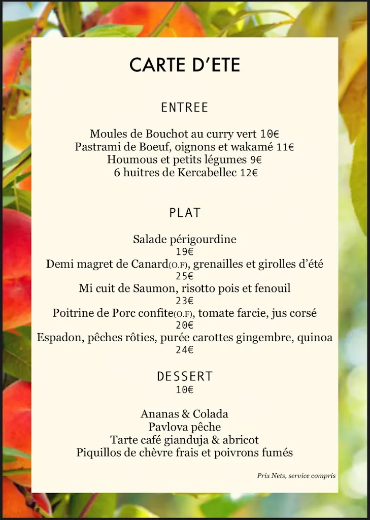 Menu_Restaurant Le Saint Valentin_Pornichet_image_1