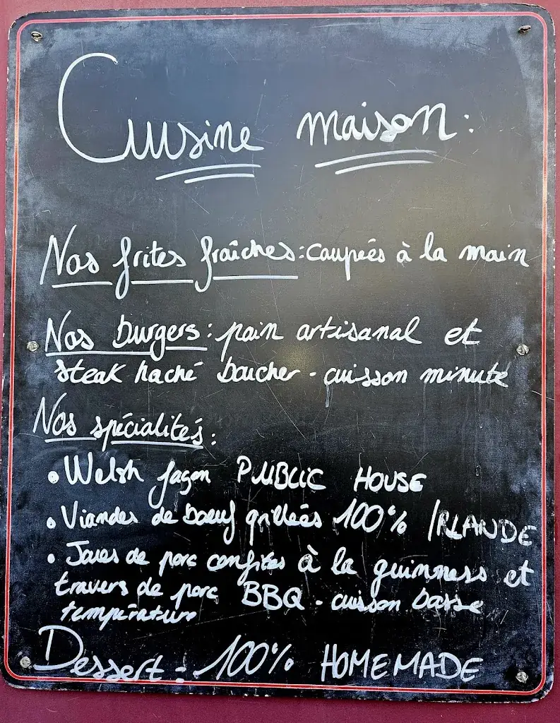 Menu_The Public House_Pornichet_image_2