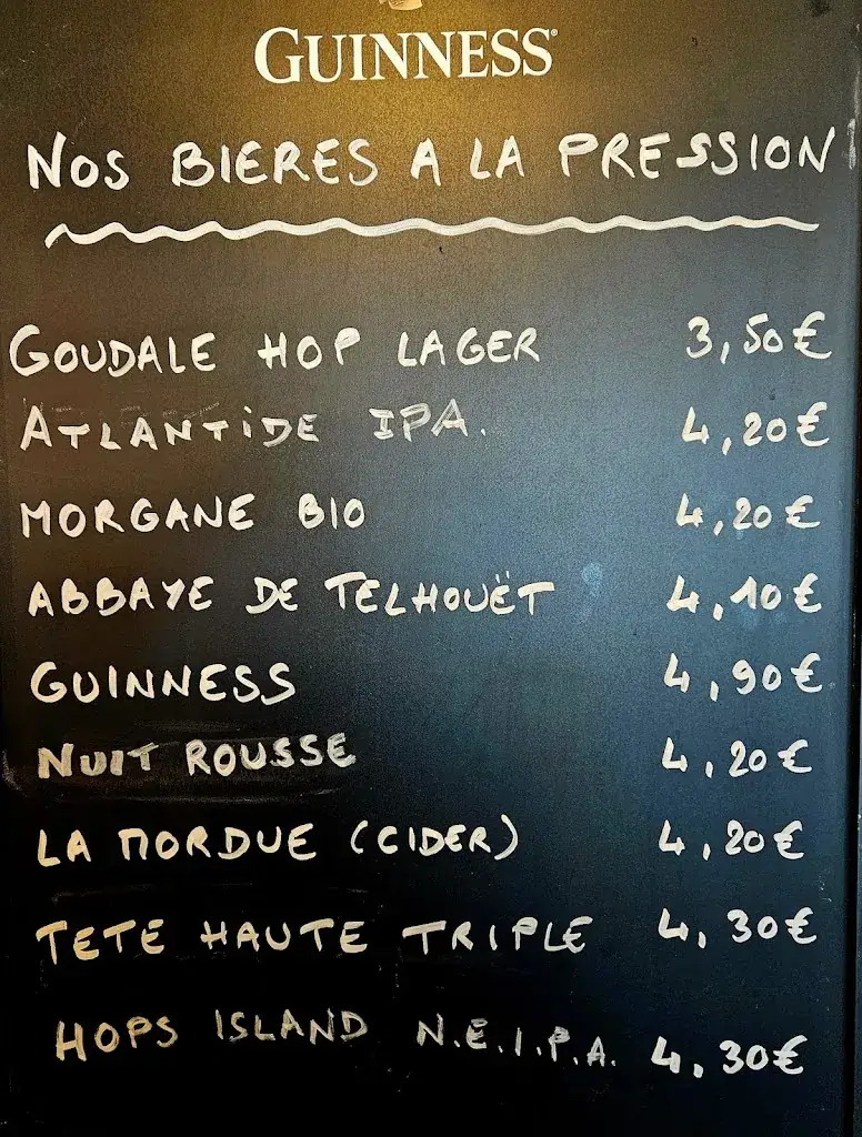 Menu_The Public House_Pornichet_image_3