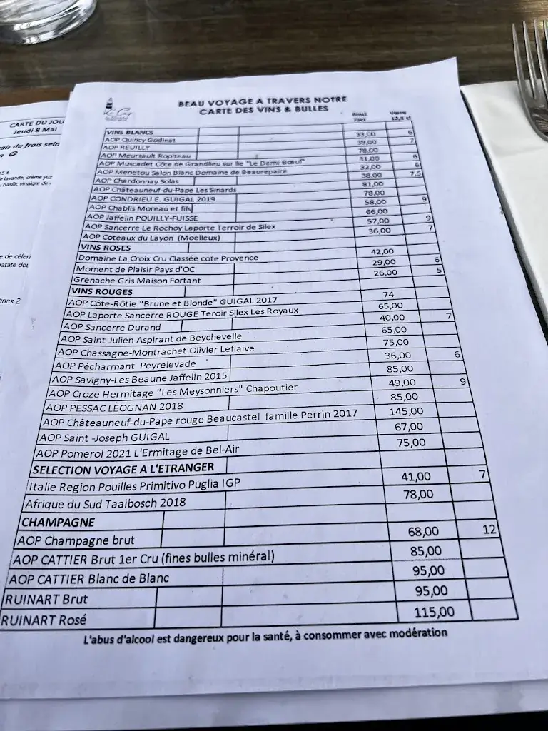 Menu_Le Cap de Pornichet_Pornichet_image_1