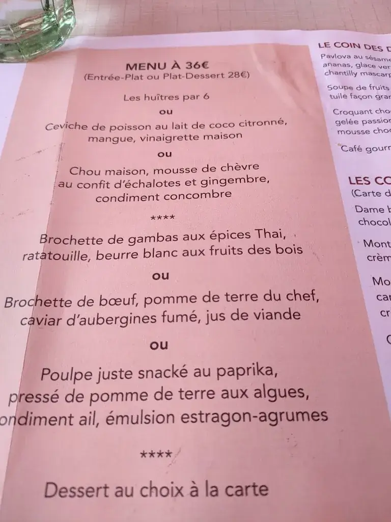 Menu_L'autentic restaurant_Pornichet_image_3
