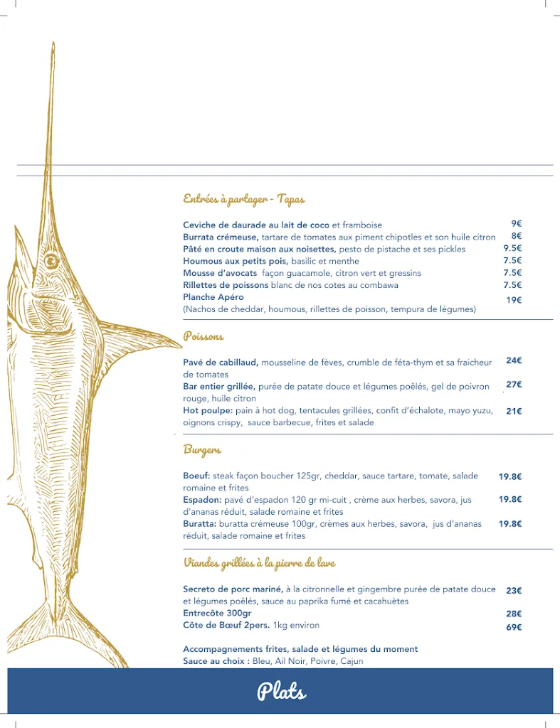 Menu_Le Bernard L'Hermite - Brasserie / Bar à cocktails / Tapas / Glacier_Pornichet_image_3