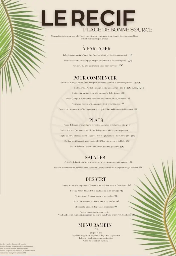 Menu_Le Recif_Pornichet_image_1