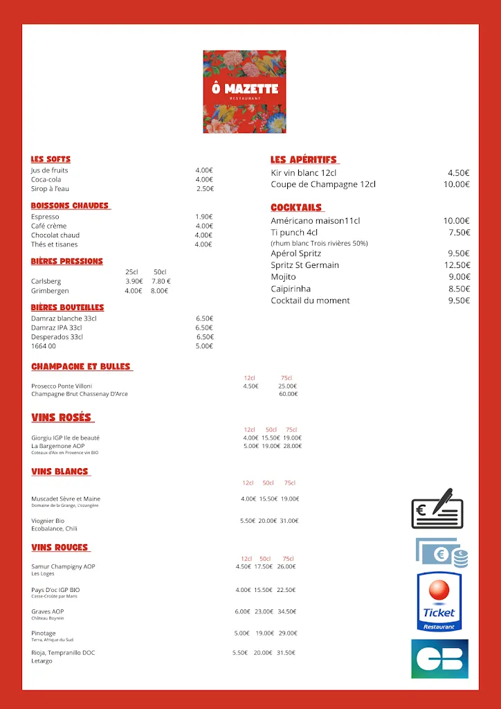 Menu_Ô Mazette_Pornichet_image_2