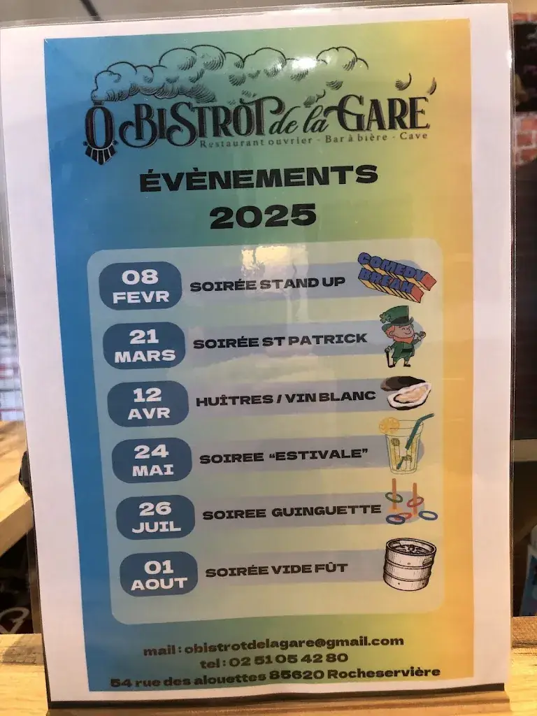 Menu_O BISTROT DE LA GARE_Rocheservière_image_1
