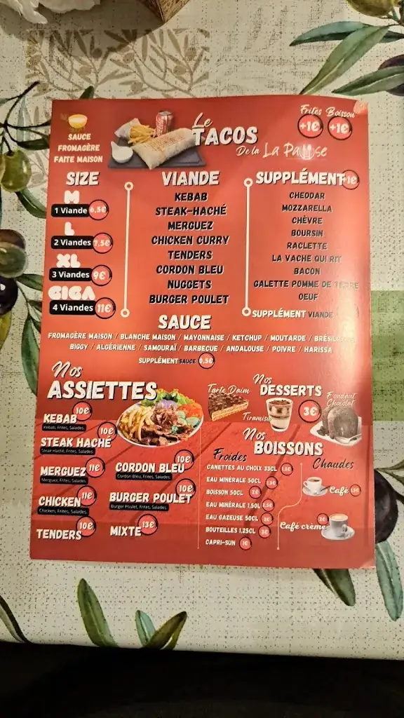 Menu_La Pause kebab_Rocheservière_image_1