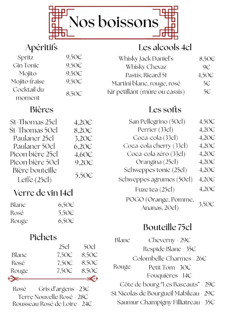 Menu_L'etoile D'orient_Ruaudin_image_1
