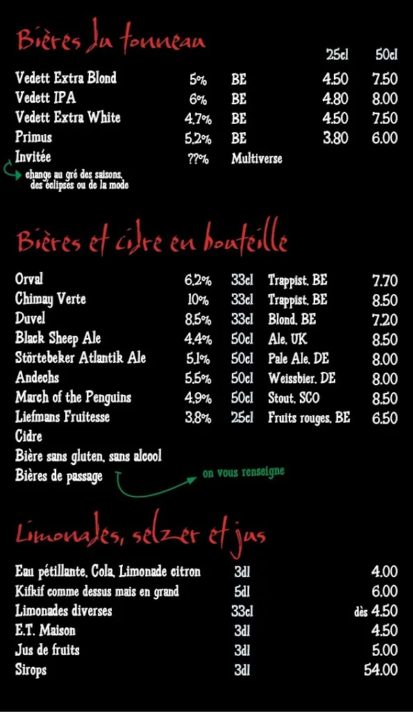 Menu_L'Auberge Rouge_Fribourg_immagine_2