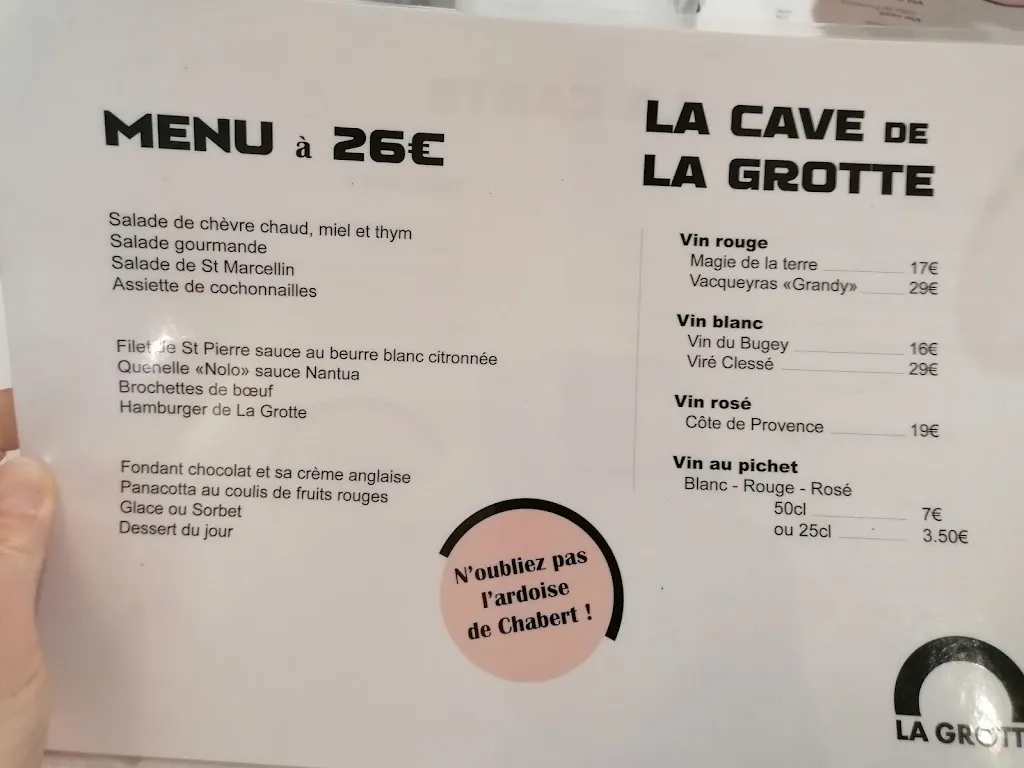 Menu_La Grotte_Nantua_image_1