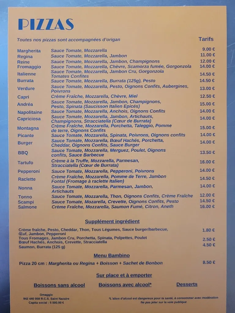 Menu_Omaggio - Nonna Ivana_Saint-André-des-Eaux_image_1