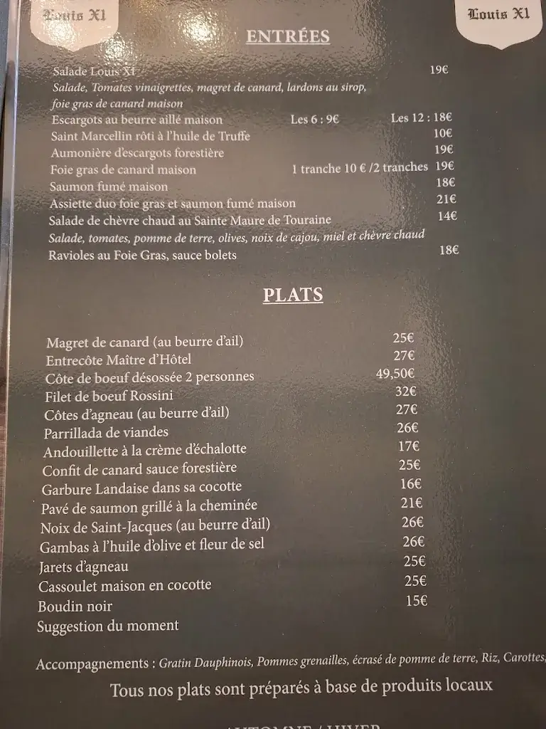 Menu_Au Gué de Louis XI_Saint-Cyr-sur-Loire_image_1