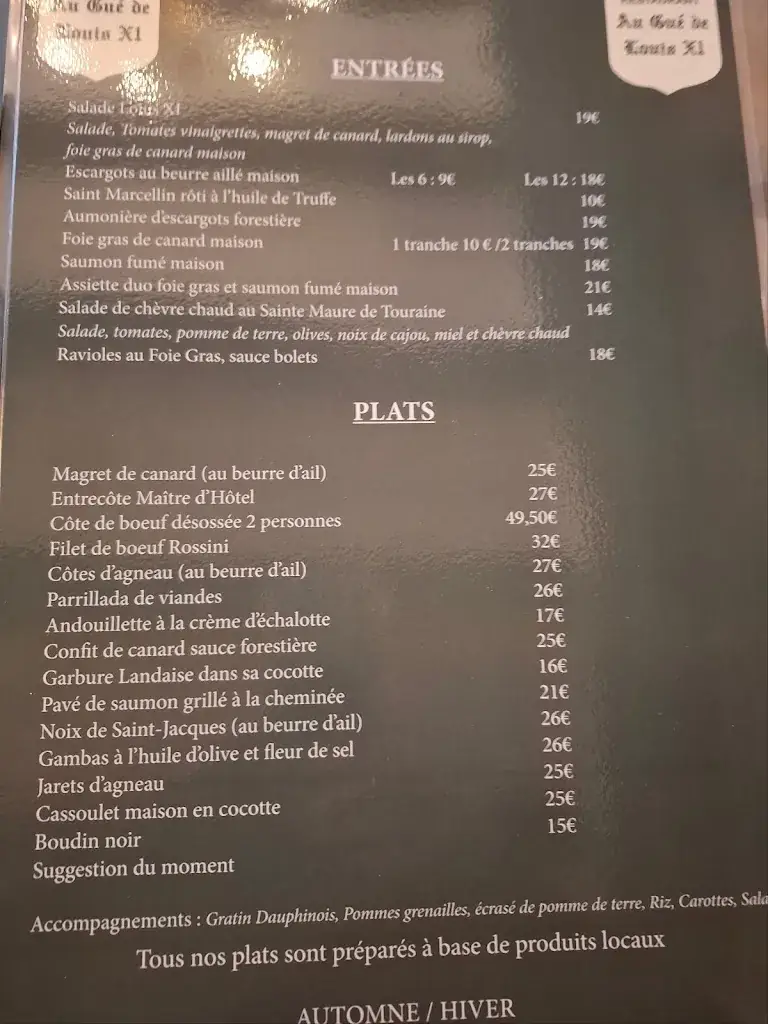 Menu_Au Gué de Louis XI_Saint-Cyr-sur-Loire_image_4