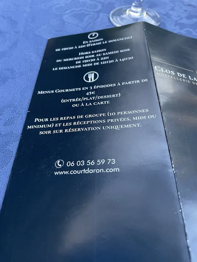 Menu_Le Restaurant du Clos _Saint-Cyr-en-Talmondais_image_3