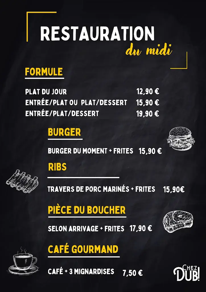 Menu_Chez Dub ! Tours_Saint-Cyr-sur-Loire_image_1