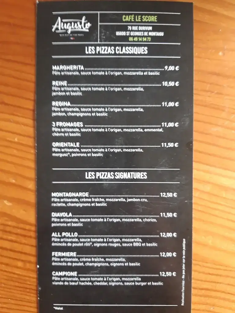 Menu_CAFE LE SCORE_Montaigu-Vendée_image_1