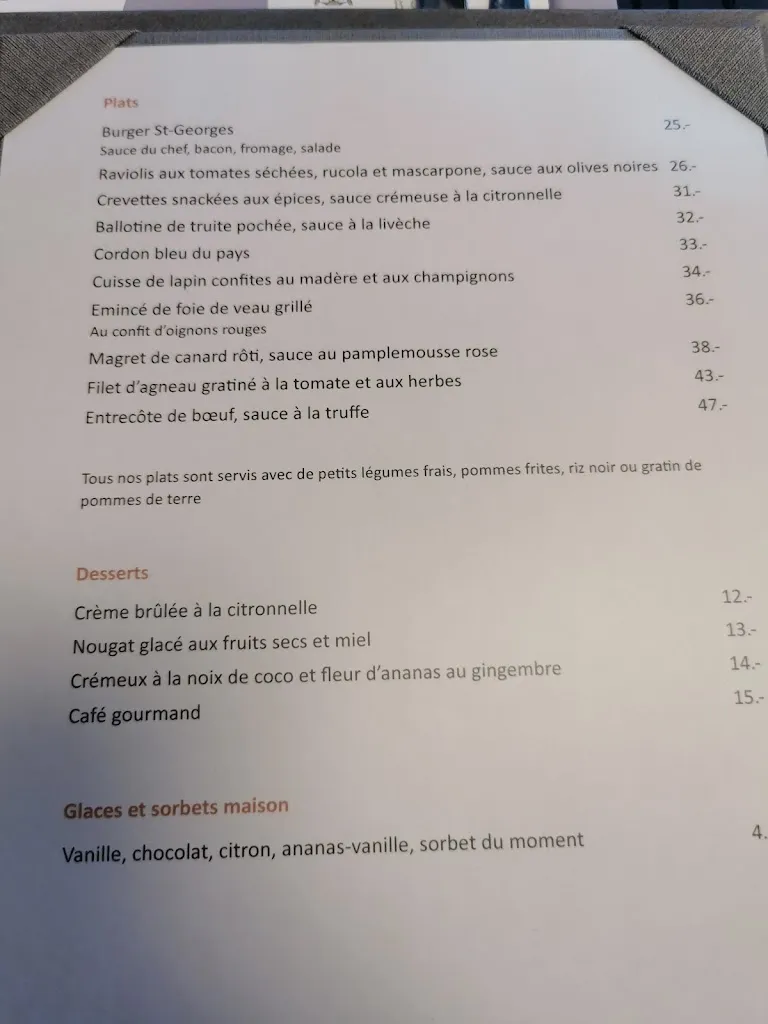 Menu_Auberge St. Georges_Corminboeuf_image_1
