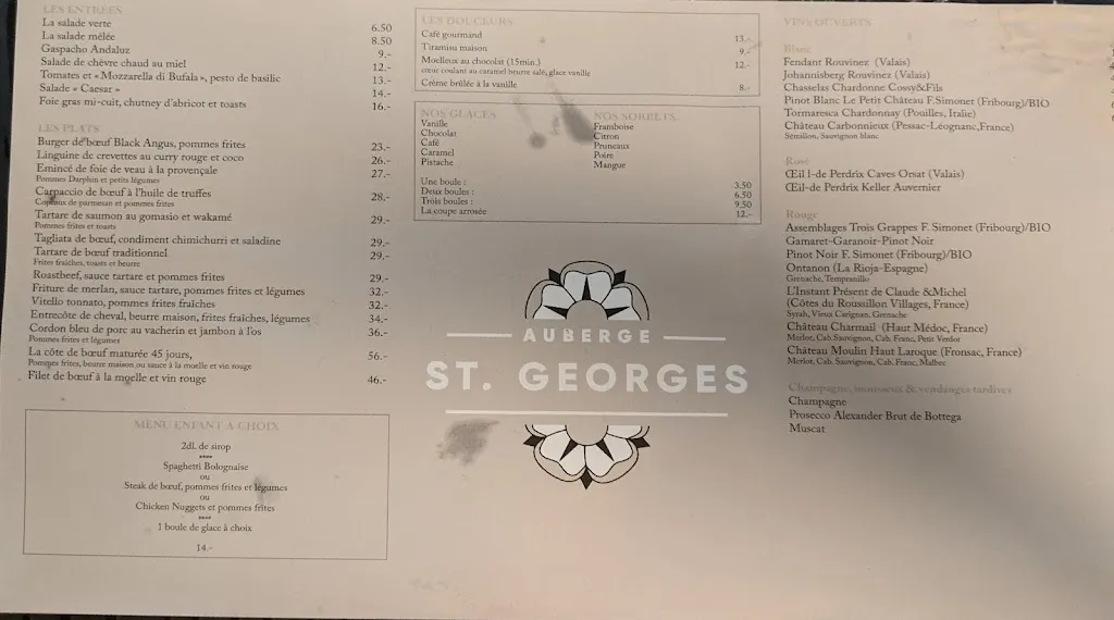Menu_Auberge St. Georges_Corminboeuf_image_2