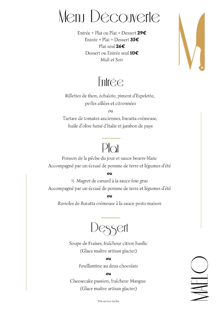 Menu_MAELO Restaurant_Saint-Brevin-les-Pins_image_1