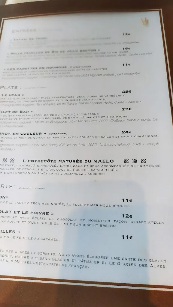 Menu_MAELO Restaurant_Saint-Brevin-les-Pins_image_3