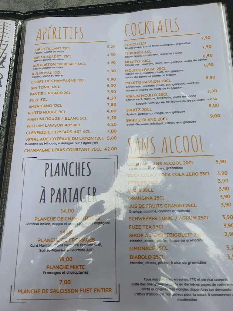 Menu_Hôtel Restaurant La Villa Rose-Marie ** -Terrasse Sous Les Pins à St Brevin_Saint-Brevin-les-Pins_image_4