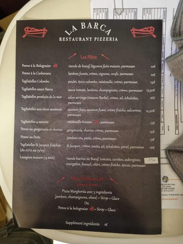 Menu_La BARCA_Saint-Brevin-les-Pins_image_1