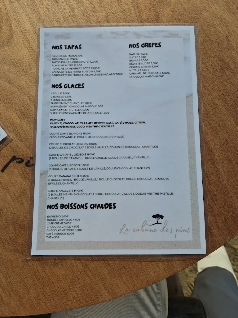 Menu_La Cabane des pins_Saint-Brevin-les-Pins_image_1